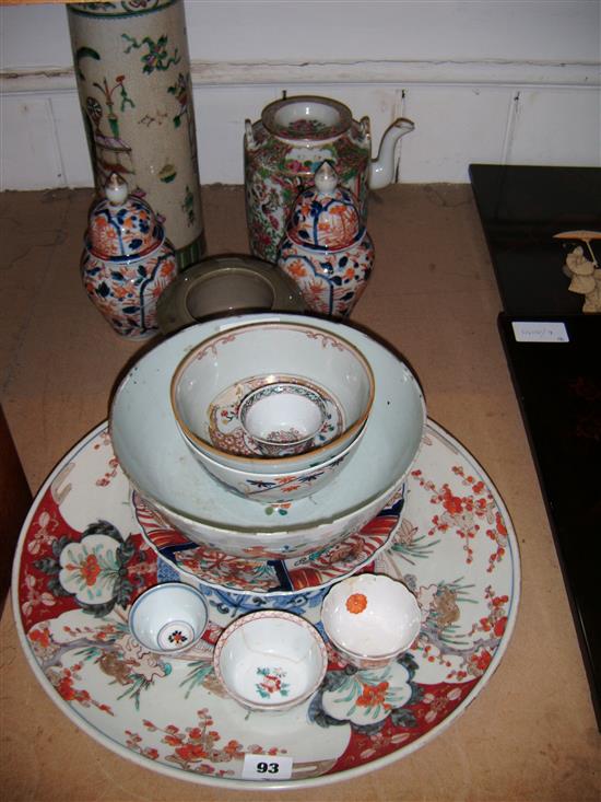 Qty of Japanese & Chinese ceramics